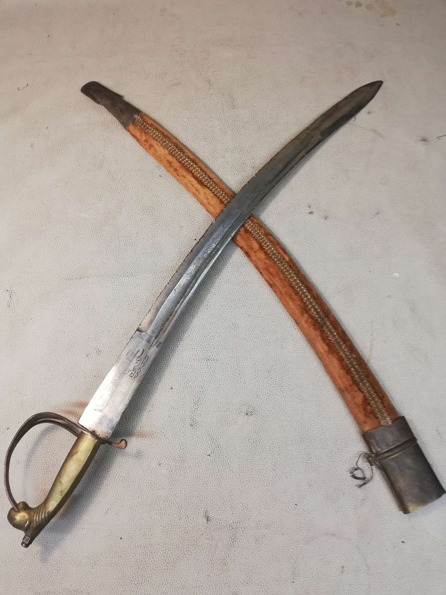 Vintage Shamshir India Navy Dress Sword with Scabbard used 1940 to WW2 - 1 of 2 on Auction Now