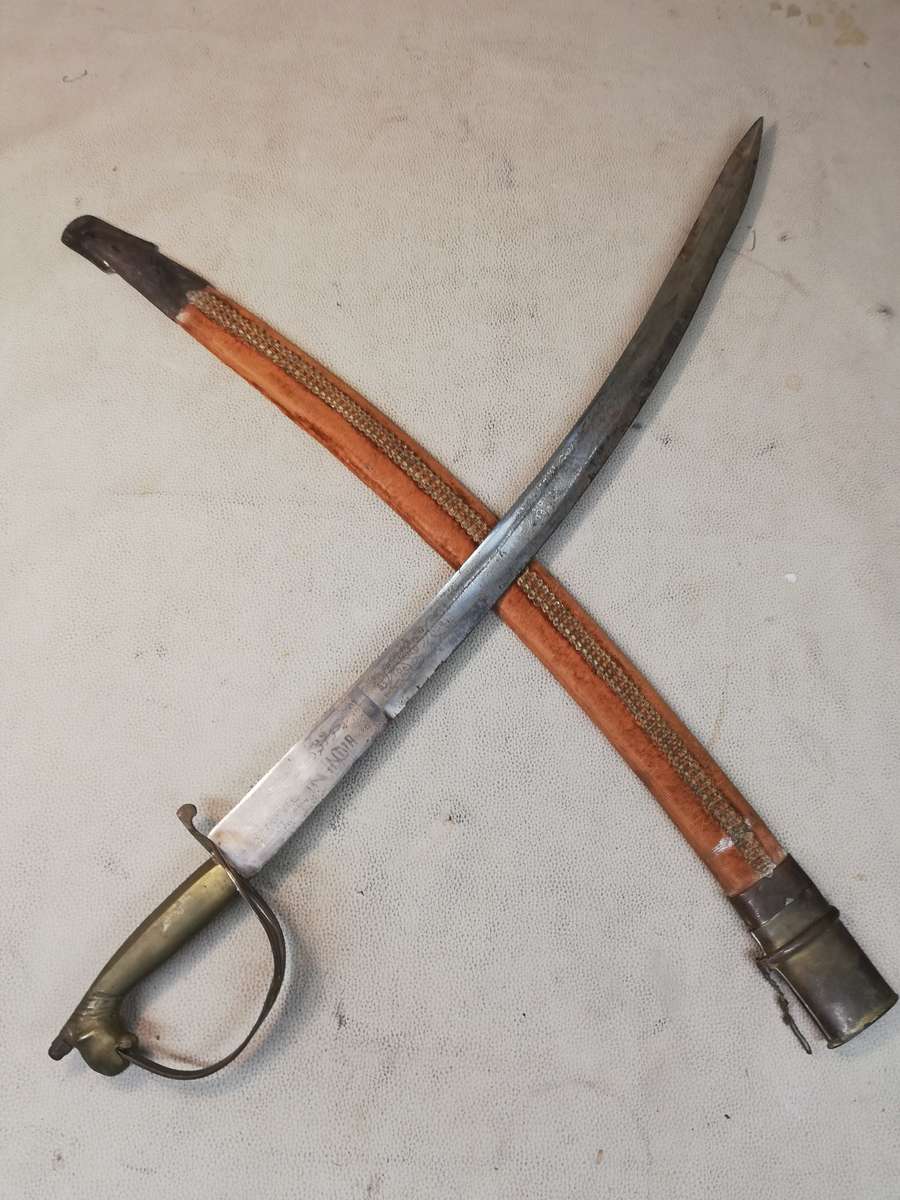Vintage Shamshir India Navy Dress Sword with Scabbard used 1940 to WW2 - 2 of 2 on Auction Now