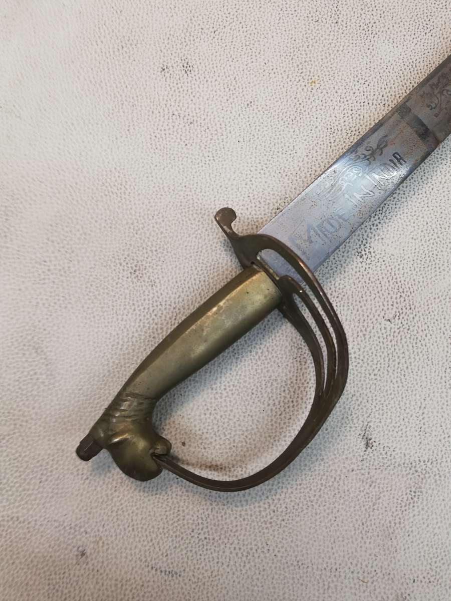 Vintage Shamshir India Navy Dress Sword with Scabbard used 1940 to WW2 - 2 of 2 on Auction Now