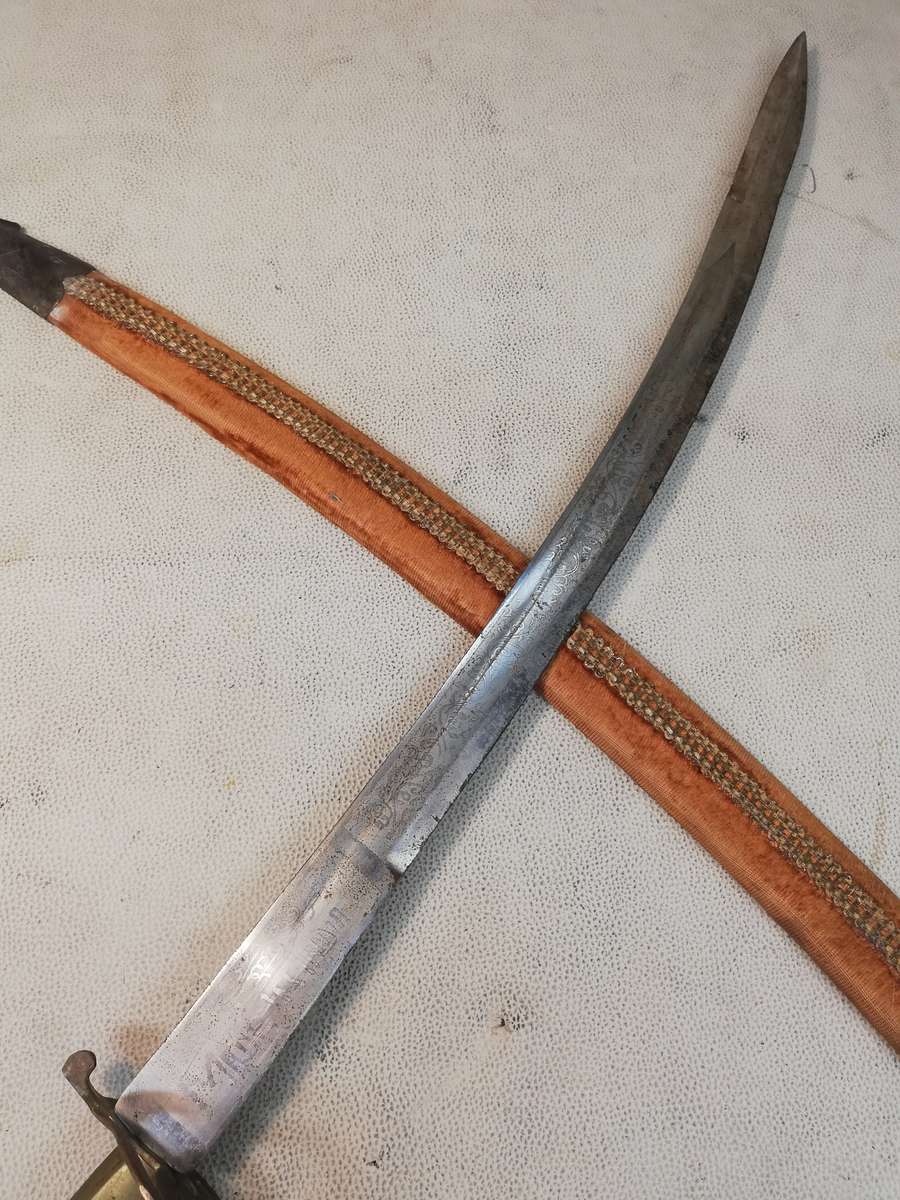 Vintage Shamshir India Navy Dress Sword with Scabbard used 1940 to WW2 - 2 of 2 on Auction Now