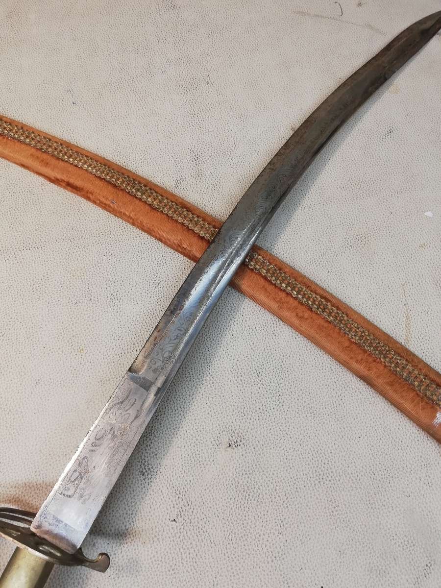 Vintage Shamshir India Navy Dress Sword with Scabbard used 1940 to WW2 - 2 of 2 on Auction Now