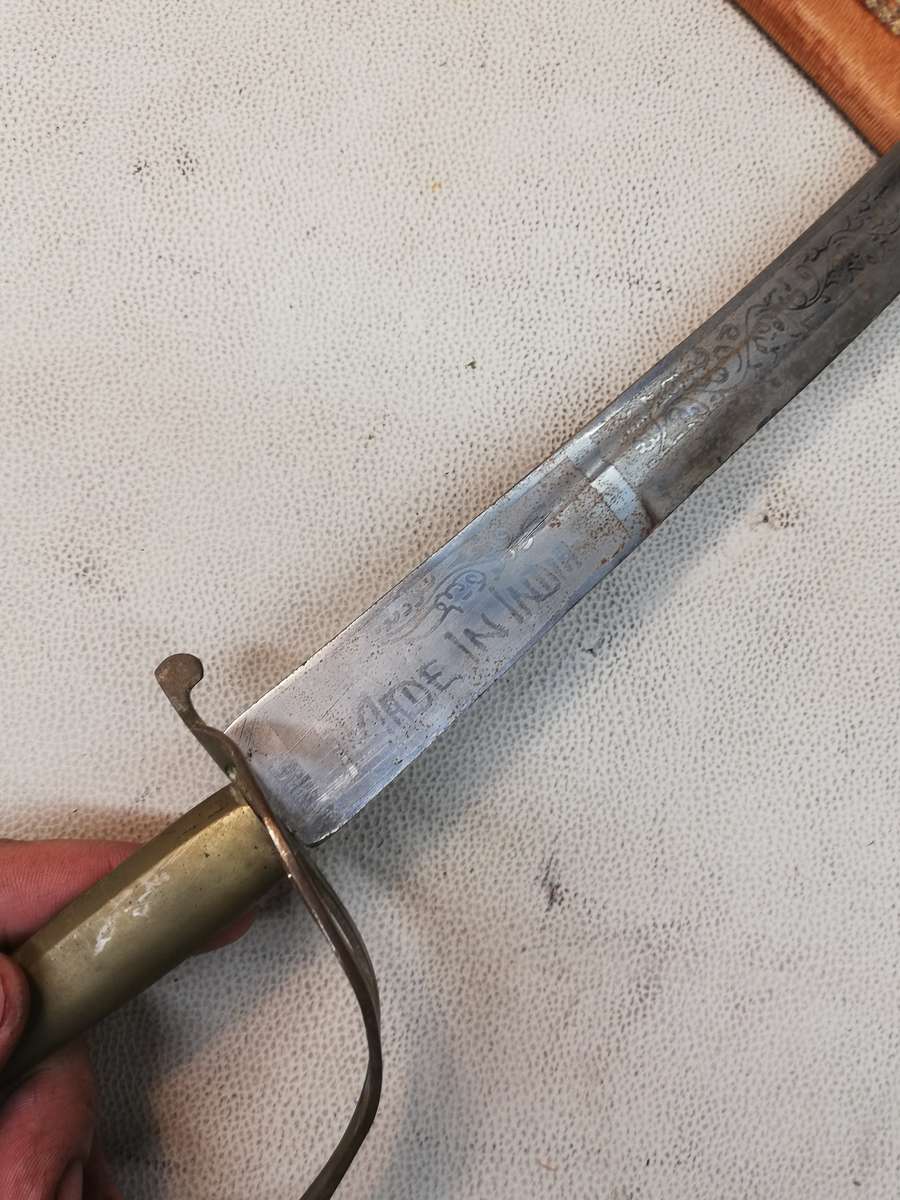 Vintage Shamshir India Navy Dress Sword with Scabbard used 1940 to WW2 - 2 of 2 on Auction Now