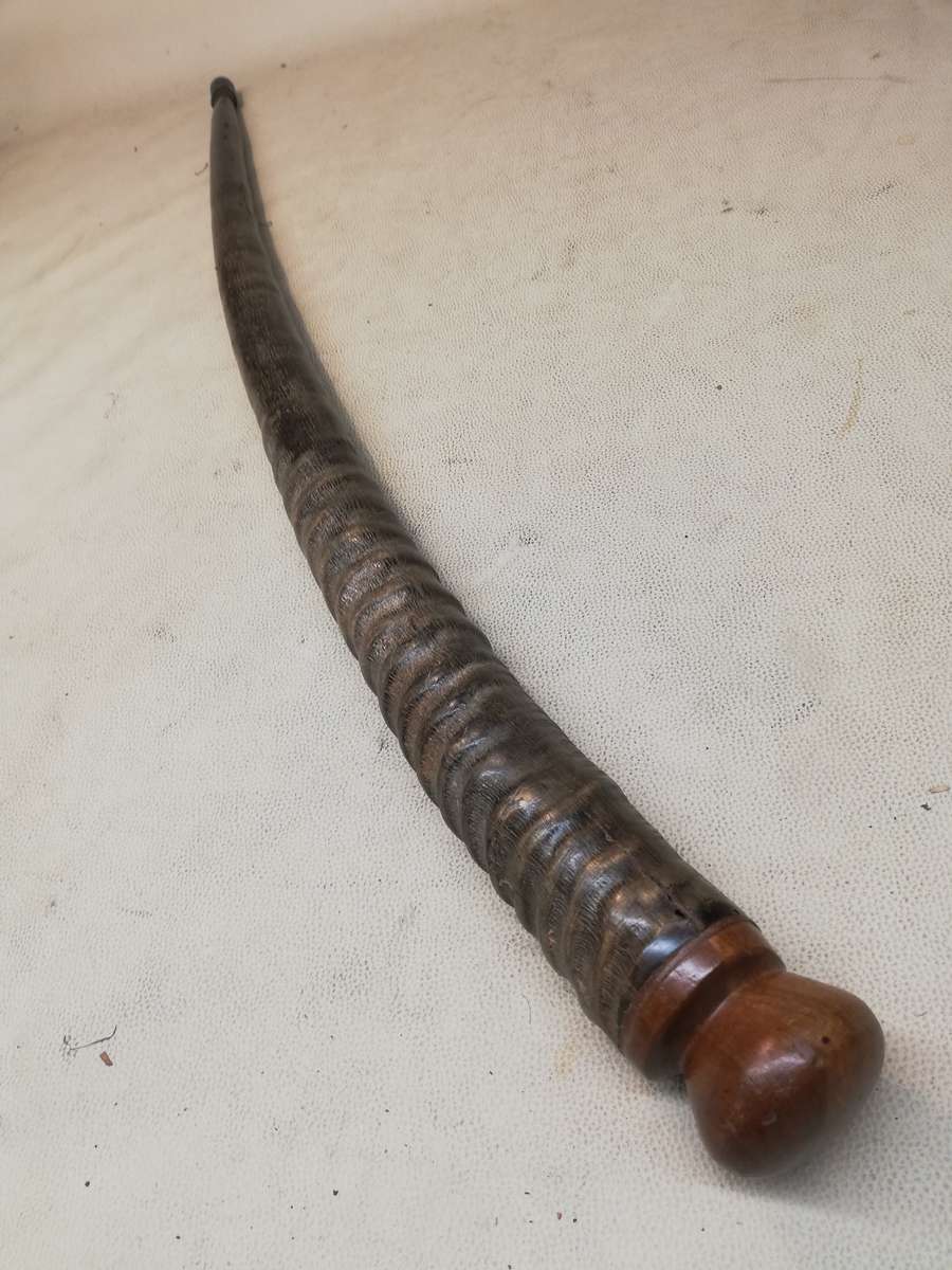 A 19th century walking stick with Gemsbok horn shaft, 830mm