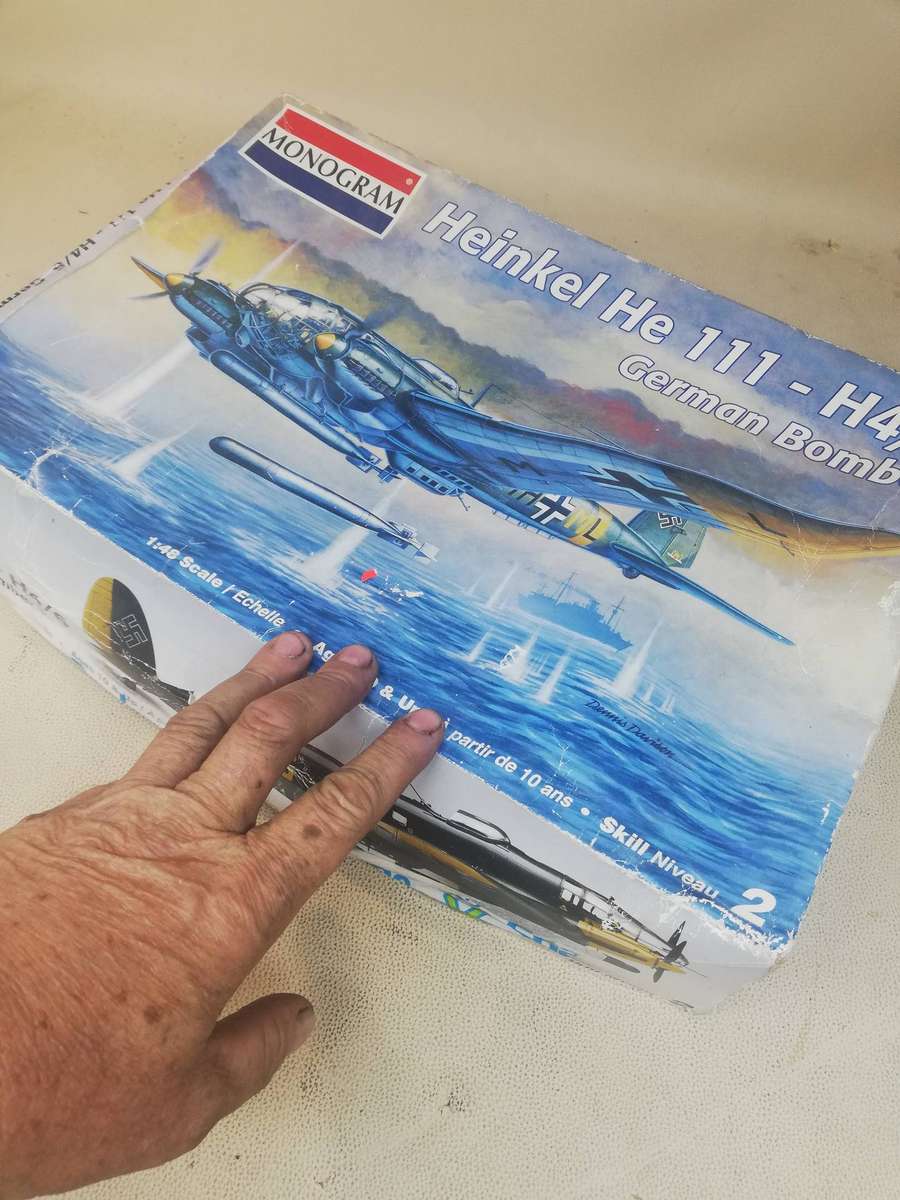 Complete 1/48 Heinkel HE 111 German Torpedo Bomber by Monogram Building Kit