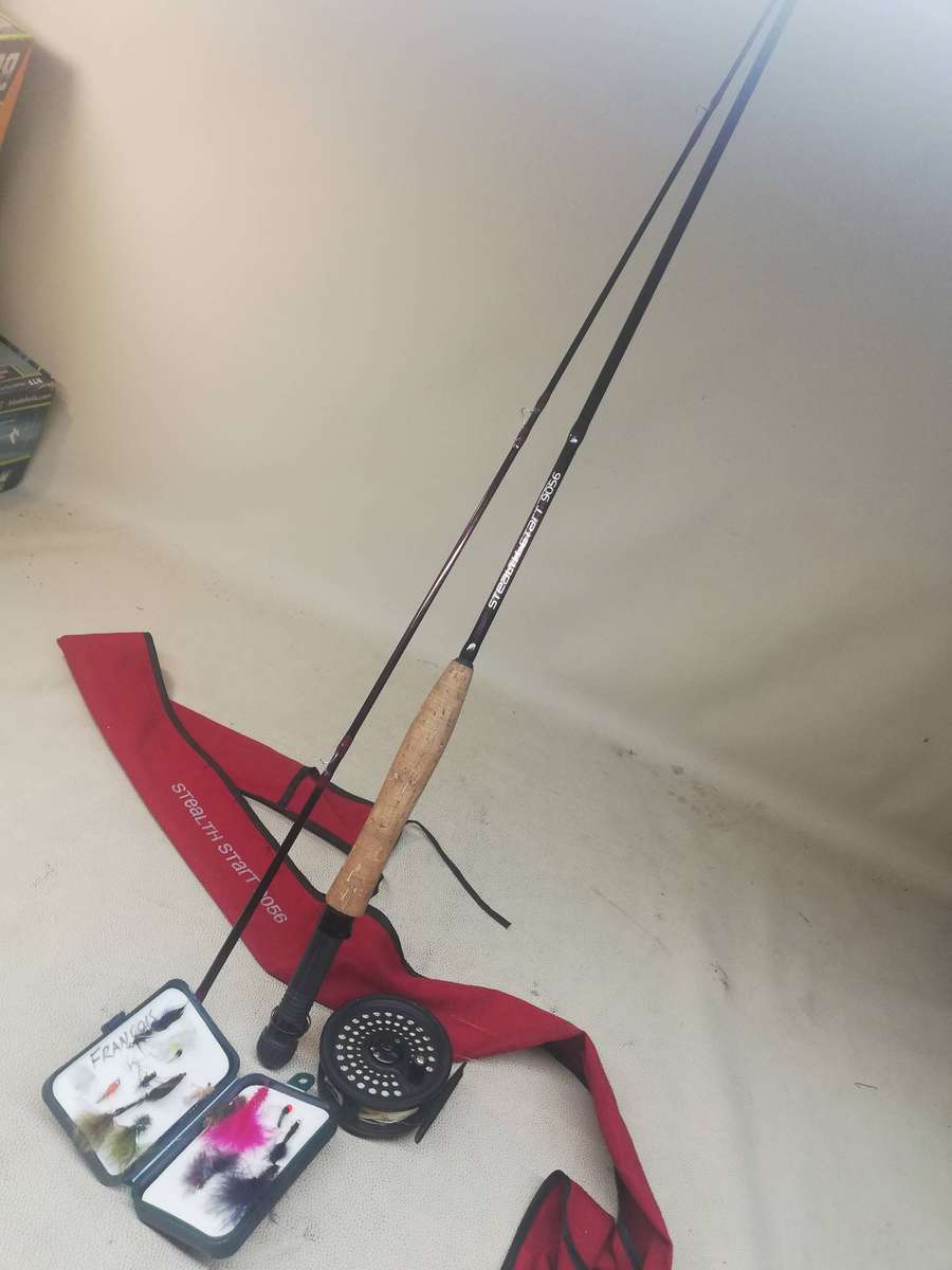 Sold Stealth Fly Rod (Start 9056) + Stealth Reel (ST100) + Snowbee fly box