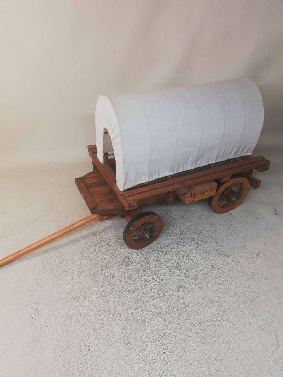 Vintage handmade wooden Ox wagon