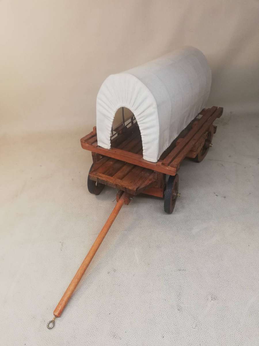 Vintage handmade wooden Ox wagon