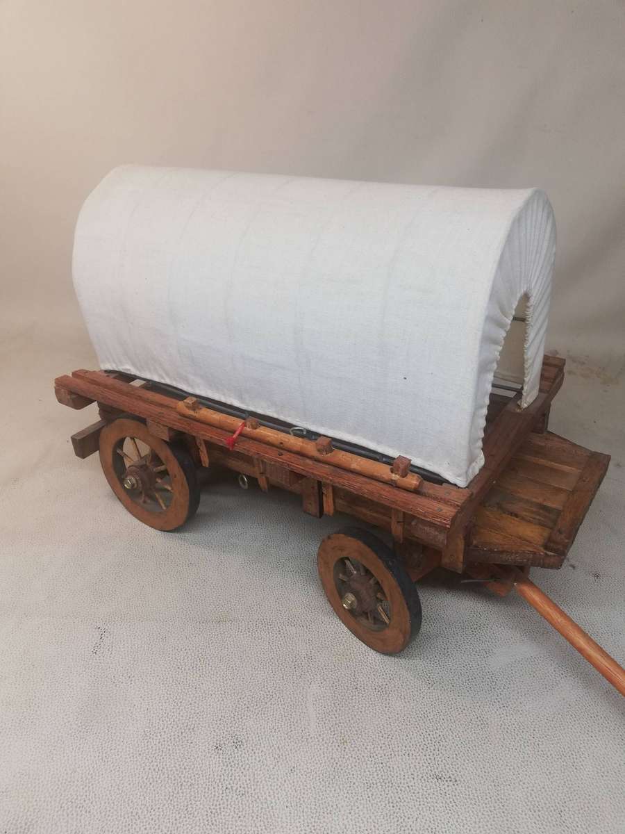 Vintage handmade wooden Ox wagon