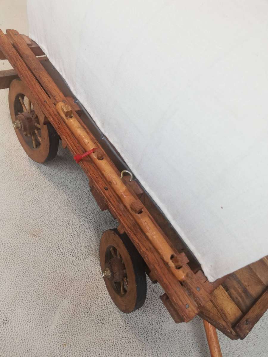 Vintage handmade wooden Ox wagon