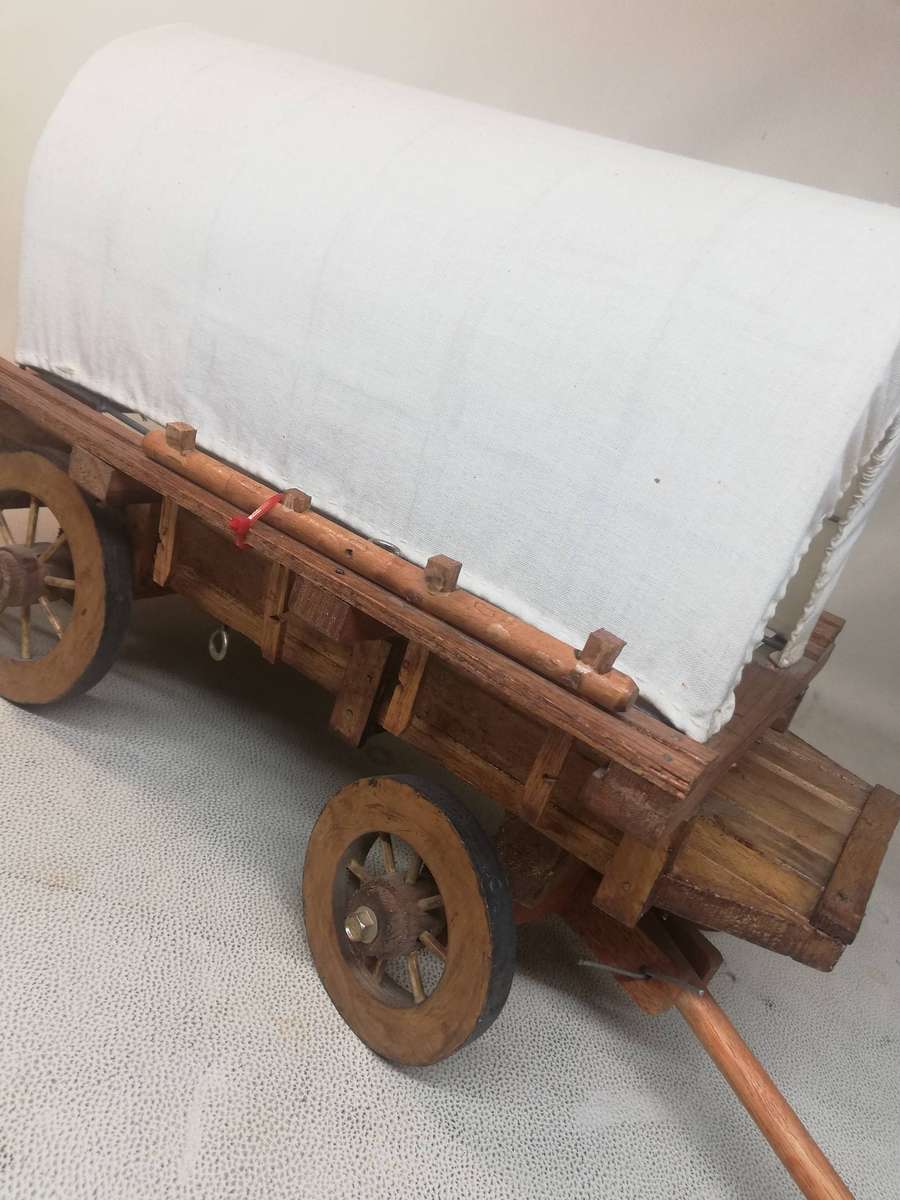 Vintage handmade wooden Ox wagon