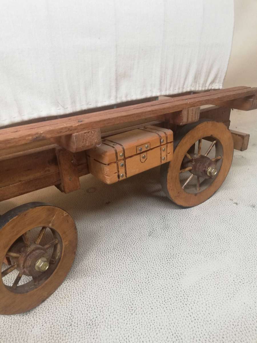 Vintage handmade wooden Ox wagon