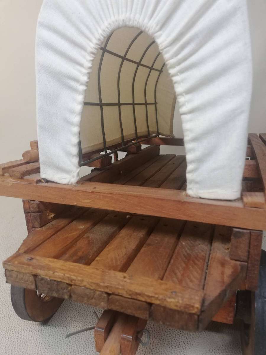 Vintage handmade wooden Ox wagon