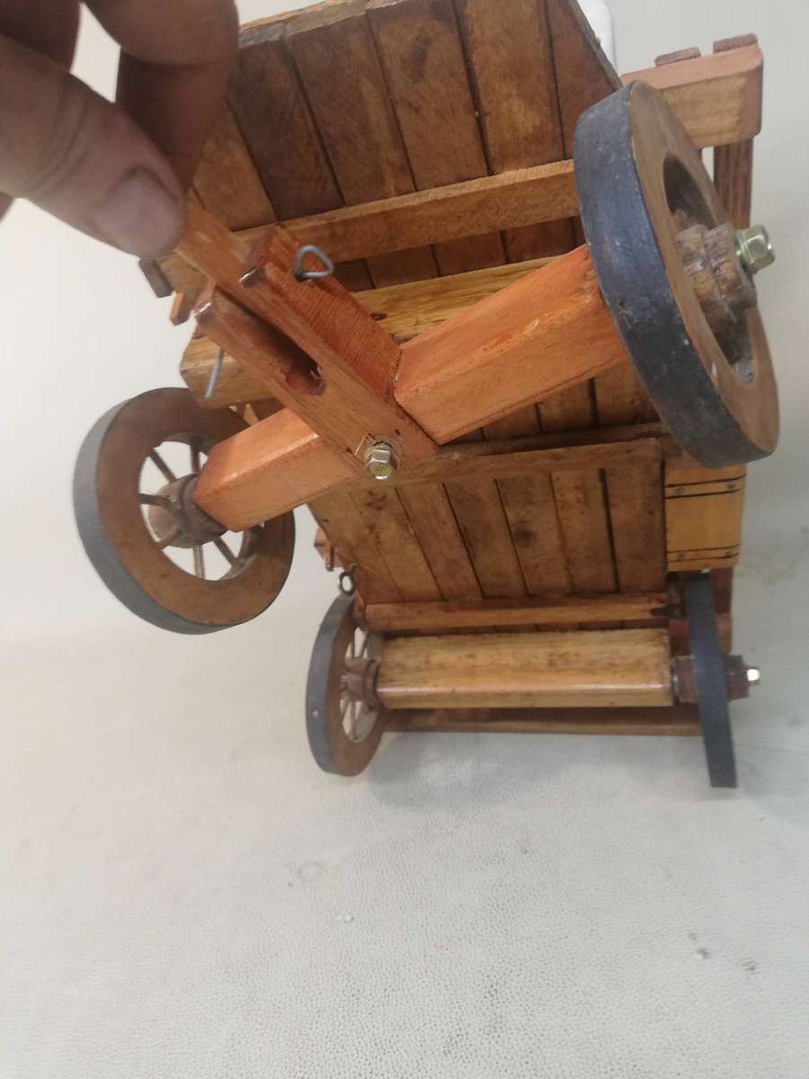 Vintage handmade wooden Ox wagon