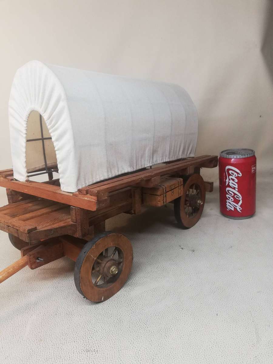 Vintage handmade wooden Ox wagon
