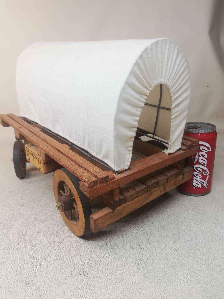 Vintage handmade wooden Ox wagon