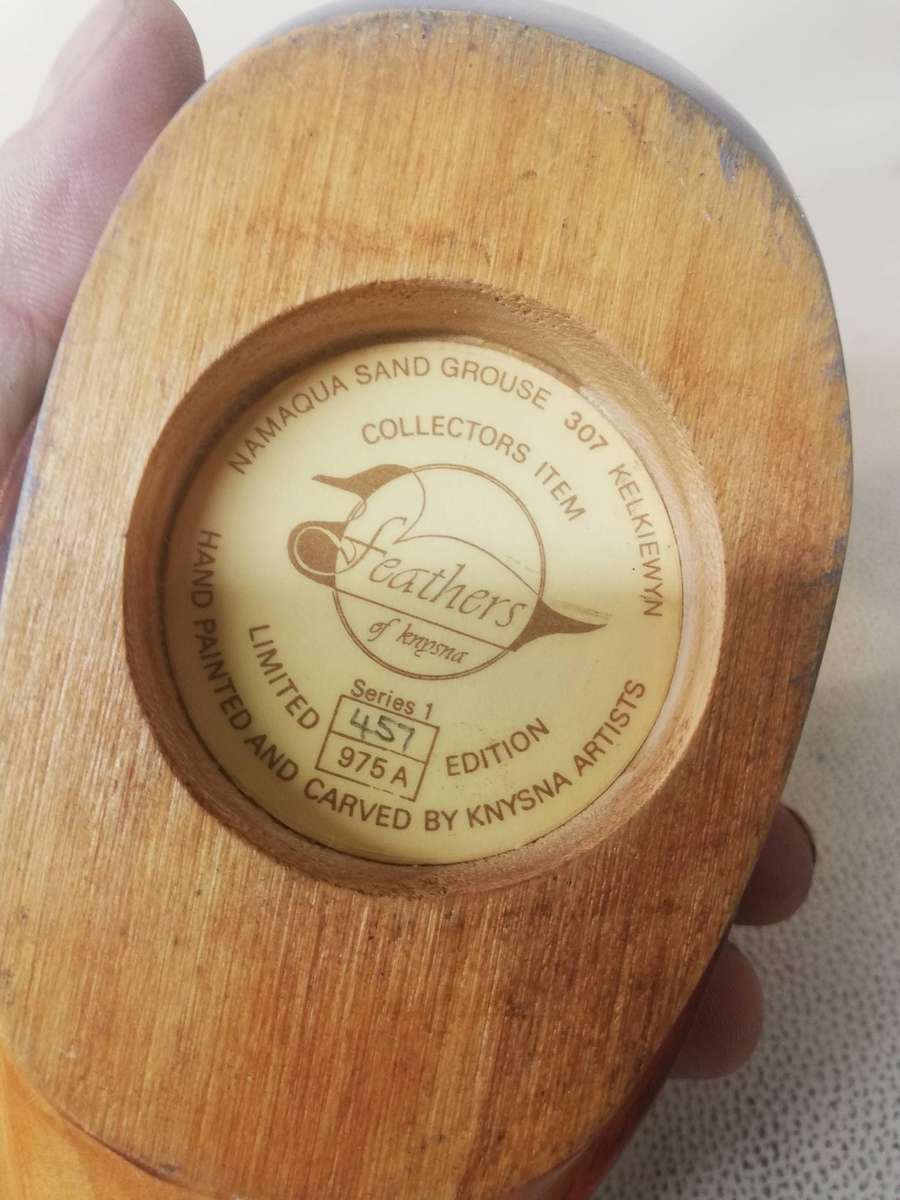 Feathers Of knysna Hand Painted Namaqua Dove Limited Edition 457 of 975