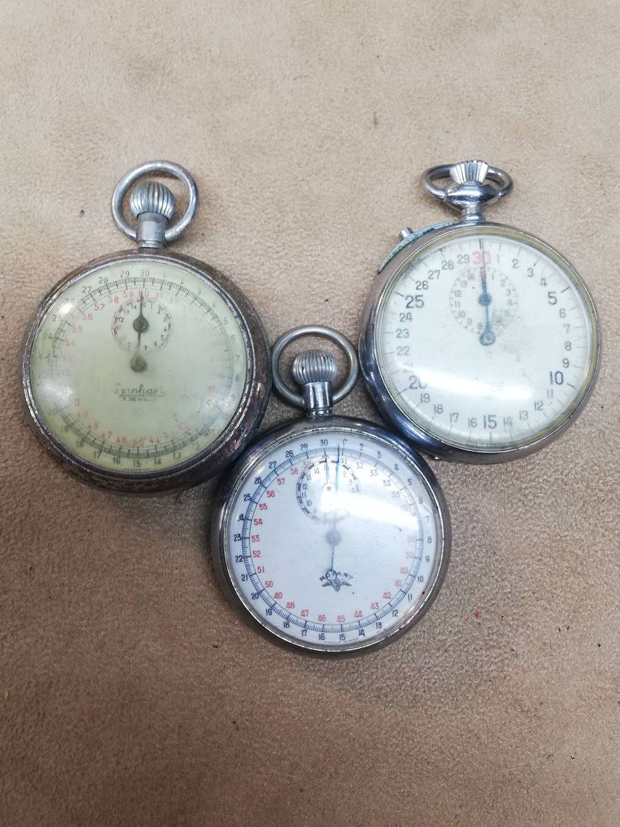 Magnificent Collection of Vintage WWii Era Pocket Stopwatches