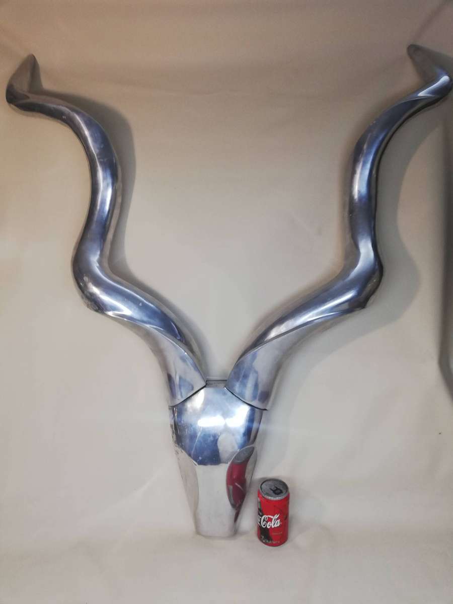 20th Century Large Aluminum Antelope Head Sculpture by Arthur Edward Court
