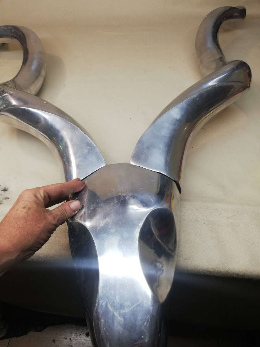 20th Century Large Aluminum Antelope Head Sculpture by Arthur Edward Court