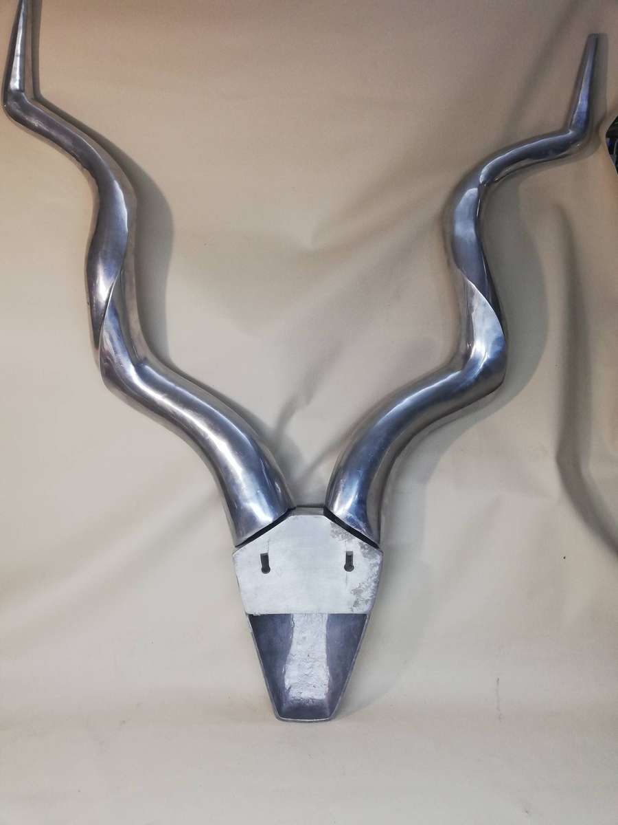 20th Century Large Aluminum Antelope Head Sculpture by Arthur Edward Court