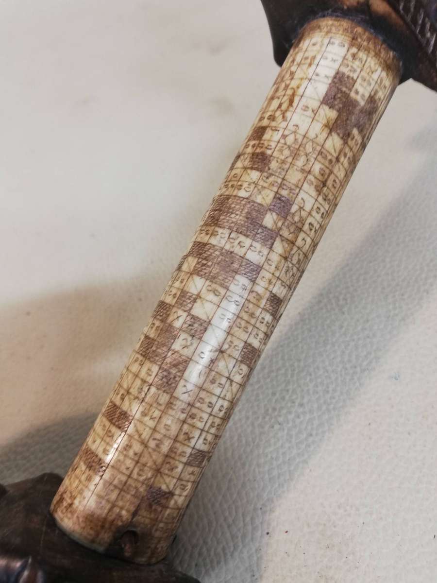 Vintage Indonesian Toba Batak Tribe Ceremonial Medicine Container, Bone and Wood