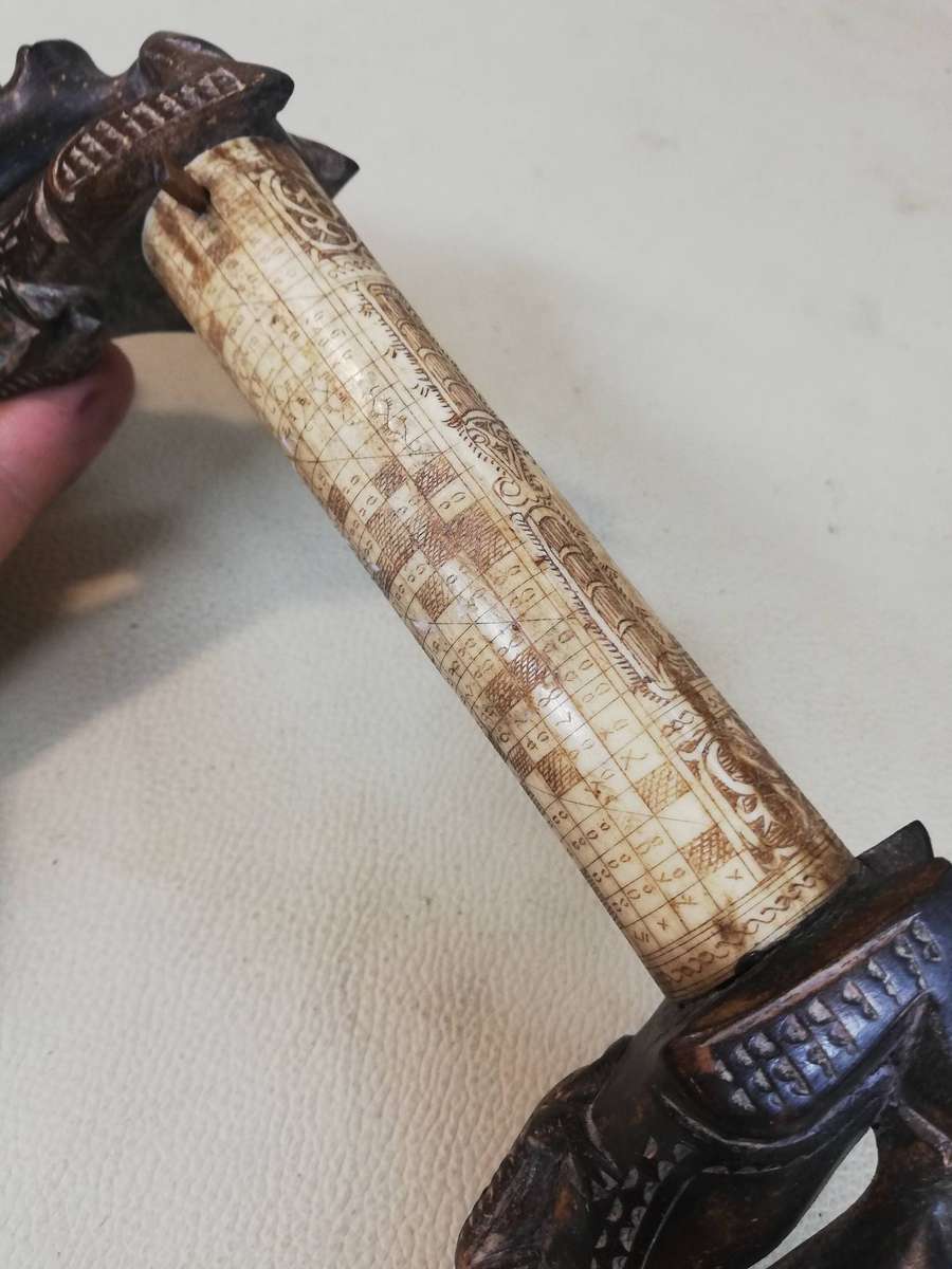 Vintage Indonesian Toba Batak Tribe Ceremonial Medicine Container, Bone and Wood