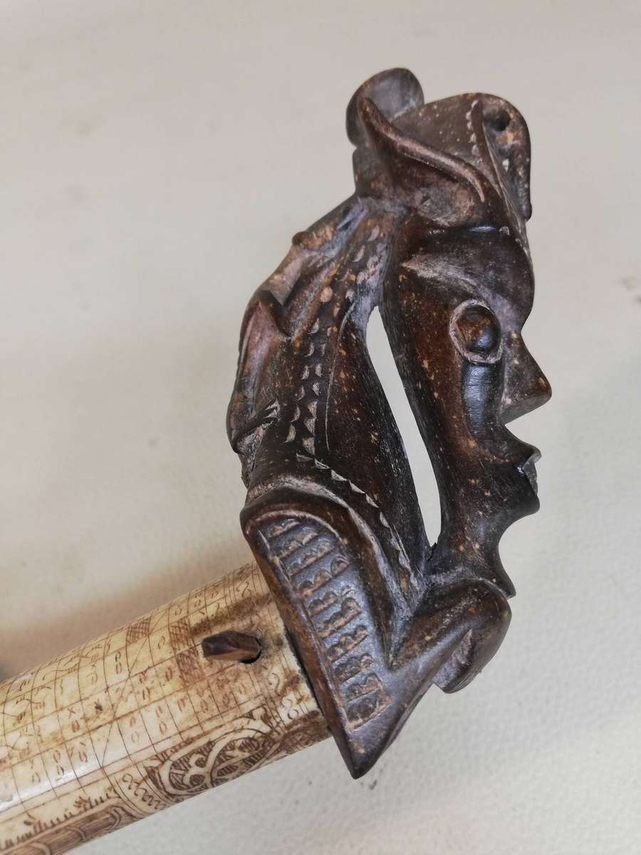 Vintage Indonesian Toba Batak Tribe Ceremonial Medicine Container, Bone and Wood