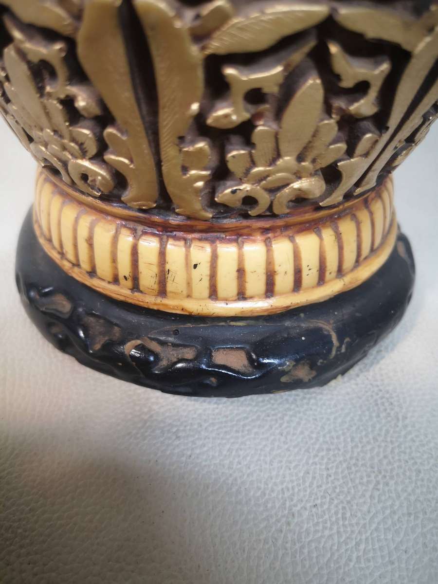 Antique Chinese Resin Vase Made In Italy - 310mm High