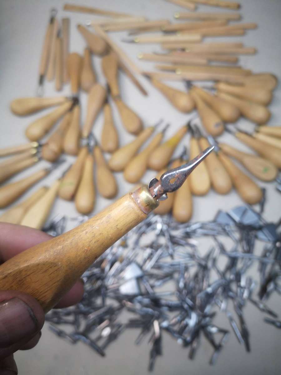 Massive Bundle of Vintage William Mitchell Lino Cutting Tools Made In England