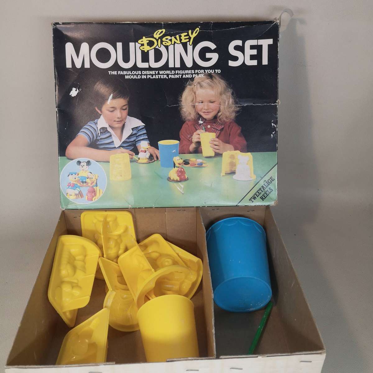 Vintage 1980s Disney Moulding Plaster Set - Donald Duck, Mickey Mouse & Pluto (Complete)