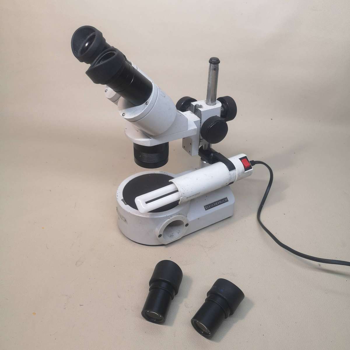 Eschenbach 3320 Binocular Stereolupe Microscope With Extra Eyepieces 100% Working