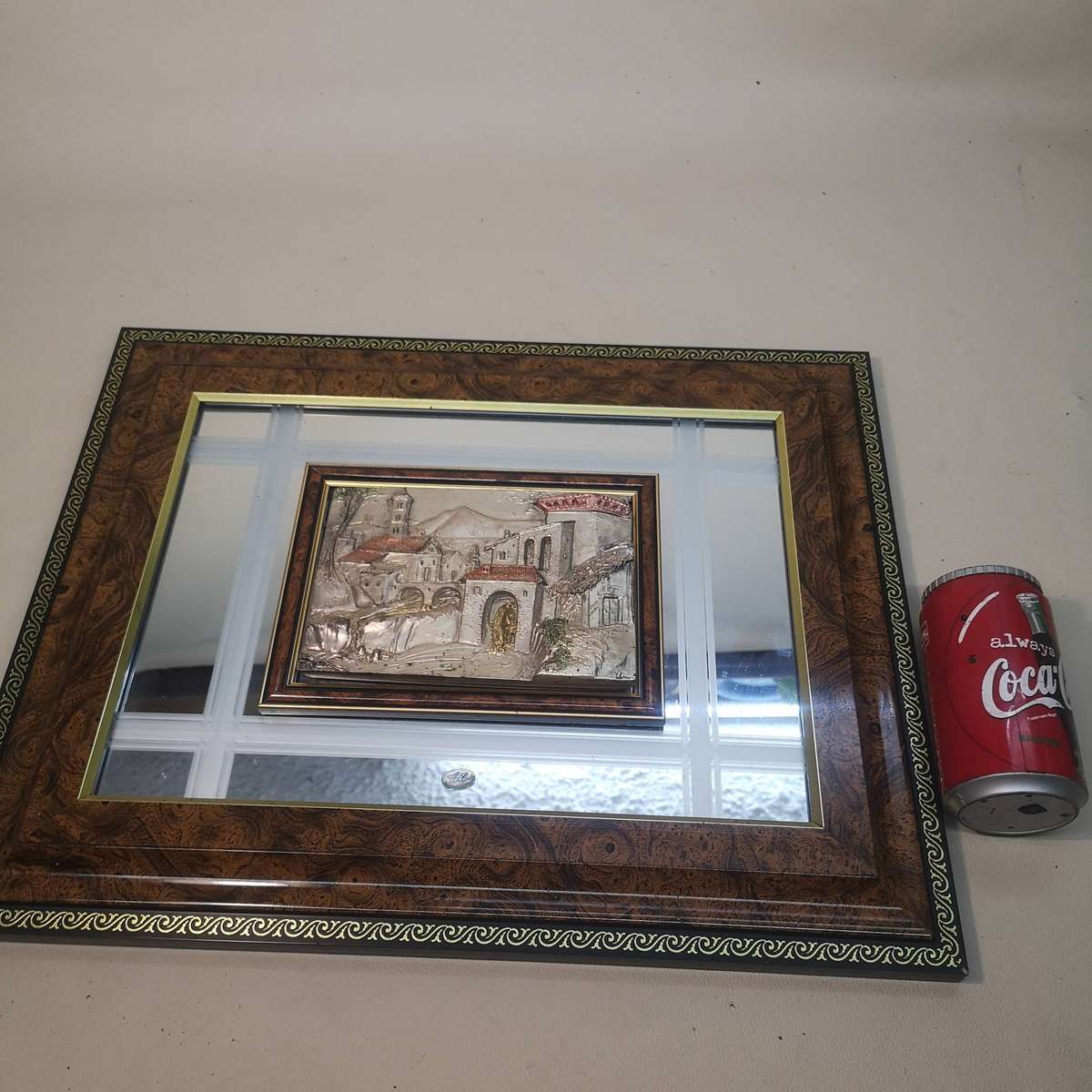 925 STERLING silver Italy creazioni artistiche mirror wall art Signed