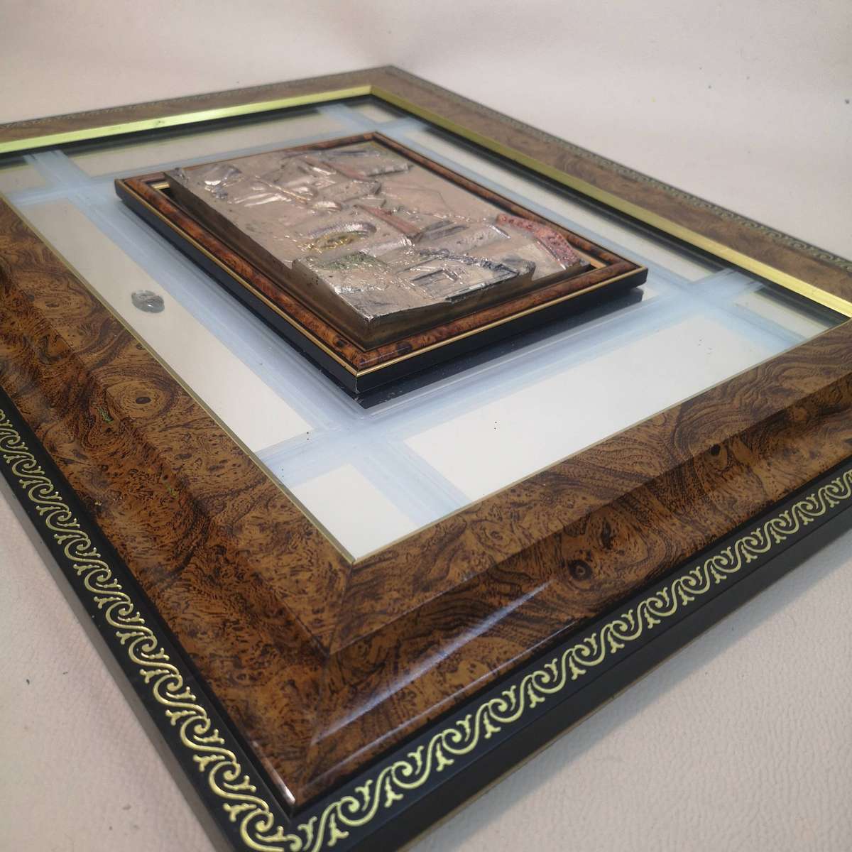 925 STERLING silver Italy creazioni artistiche mirror wall art Signed