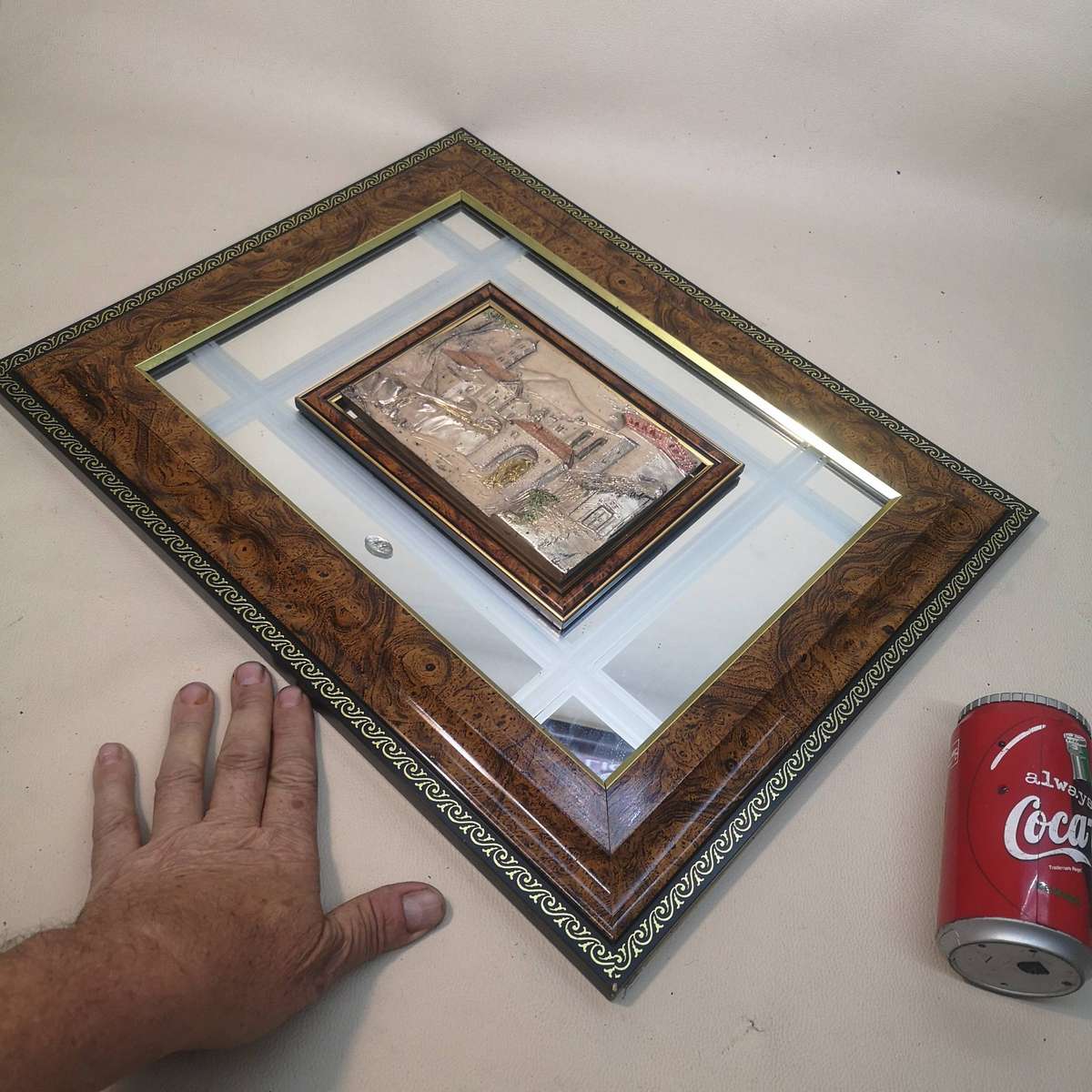 925 STERLING silver Italy creazioni artistiche mirror wall art Signed