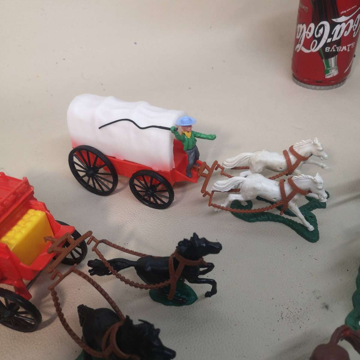 Vintage Swoppets Hong Kong Cowboys, Indians, Stagecoach & Wagon Collection