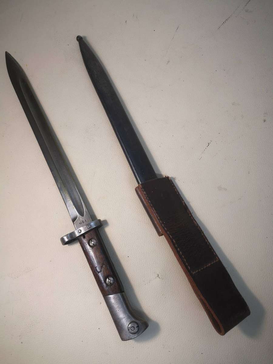 Vintage Czech Model Vz 24 1924 Bayonet with Scabbard and Frog