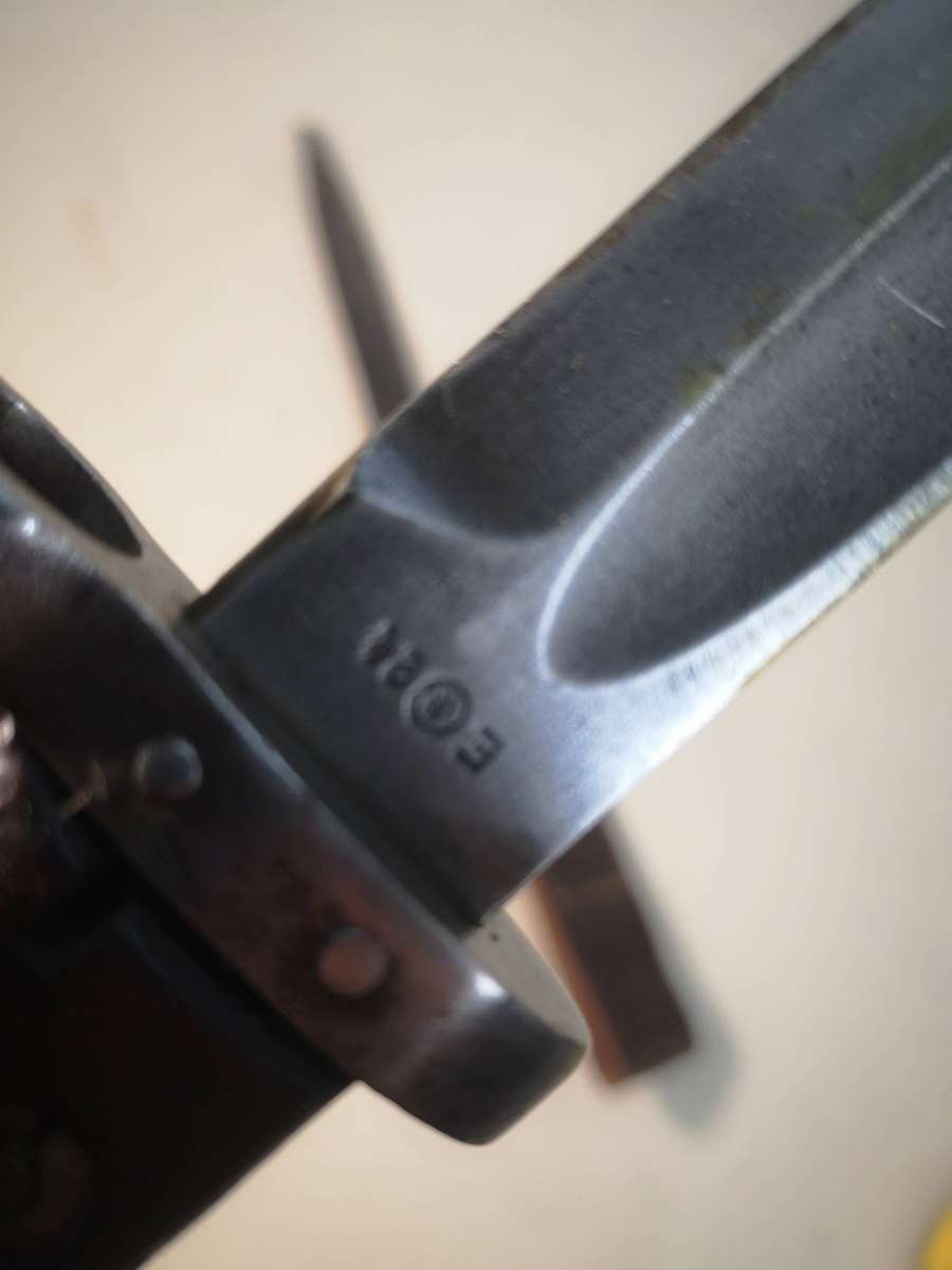 Vintage Czech Model Vz 24 1924 Bayonet with Scabbard and Frog