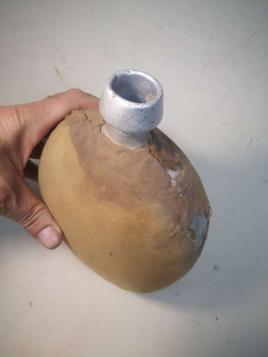 WW2 German 1940 original Alu flask with cover DMN 40 0 - No Lid