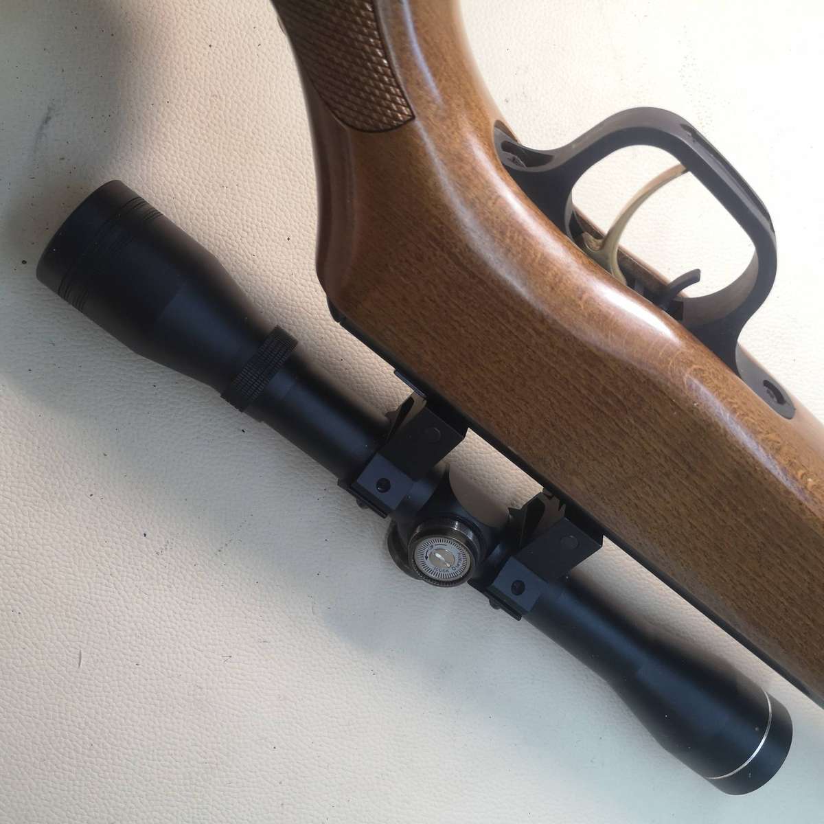 SNIPER AFRILEC AIR RIFLE .22cal 5.5mm & 4x32 Sniper Telescope In Wooden Case