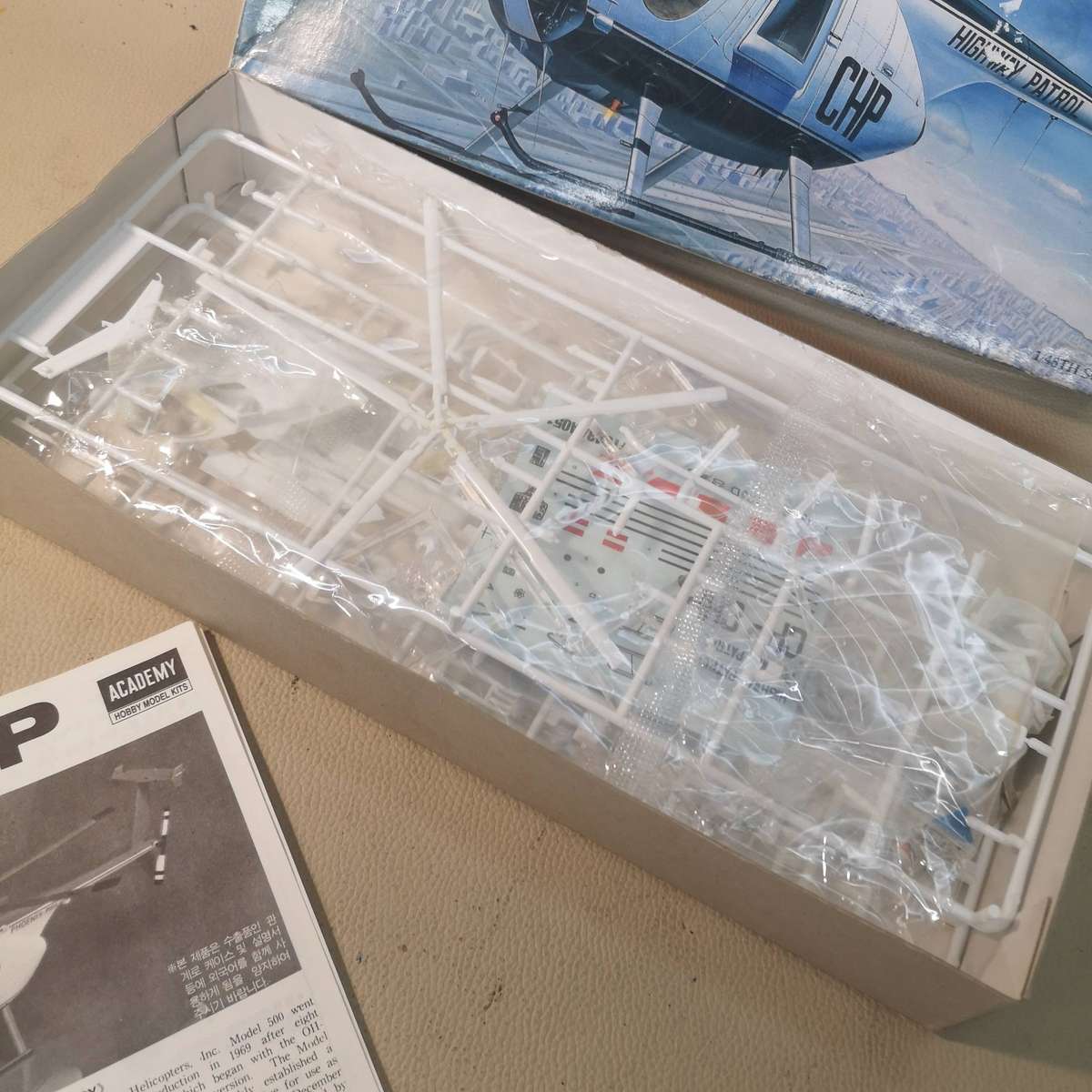 Academy Police 500d Highway Patrol Helicopter Model Kit Scale 1:48