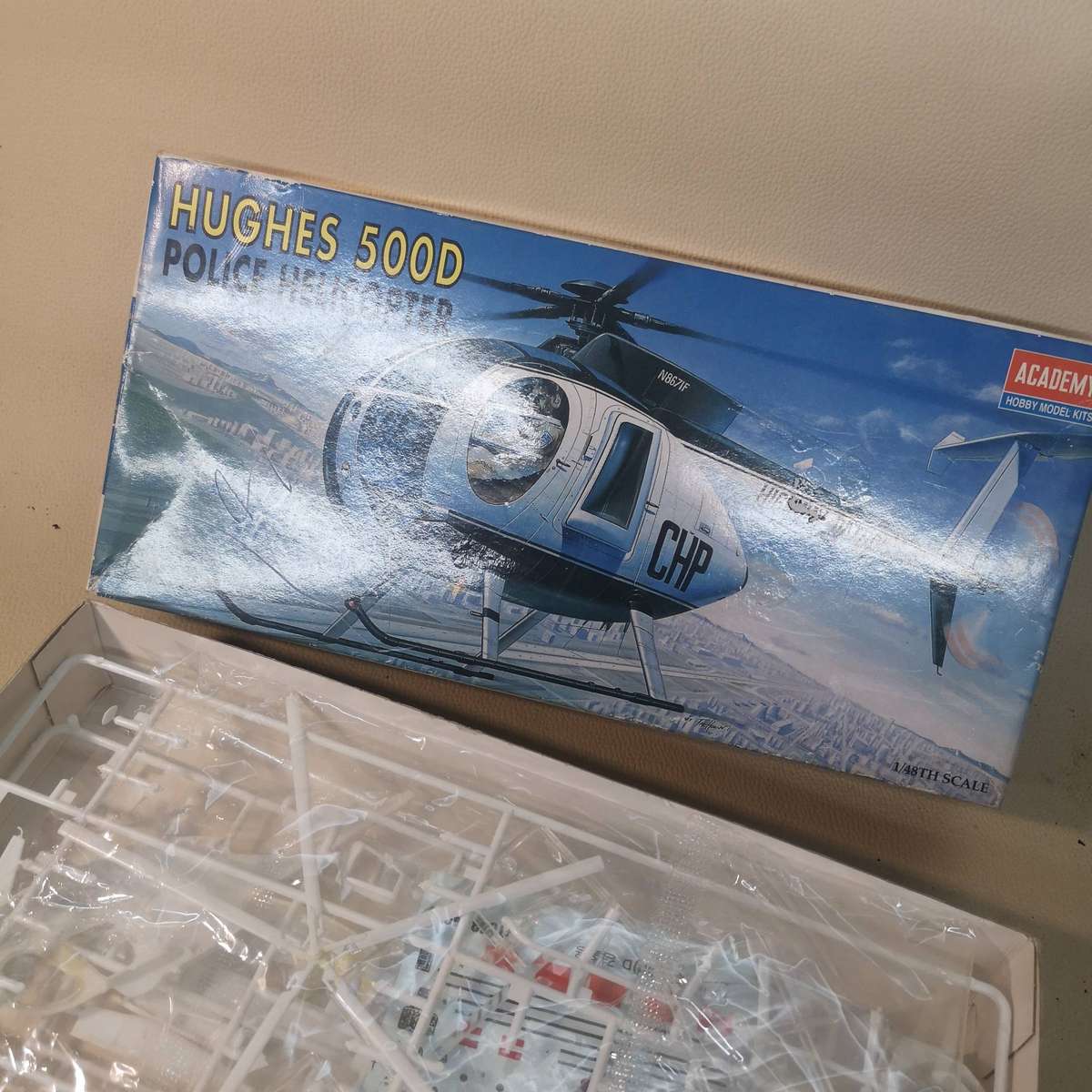 Academy Police 500d Highway Patrol Helicopter Model Kit Scale 1:48