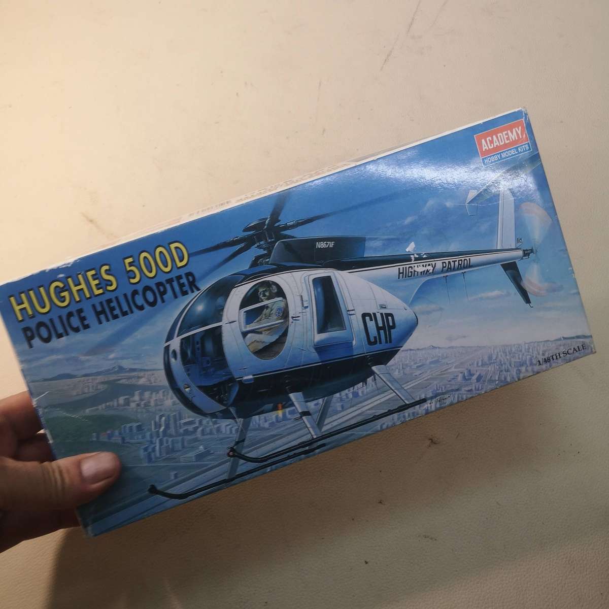 Academy Police 500d Highway Patrol Helicopter Model Kit Scale 1:48