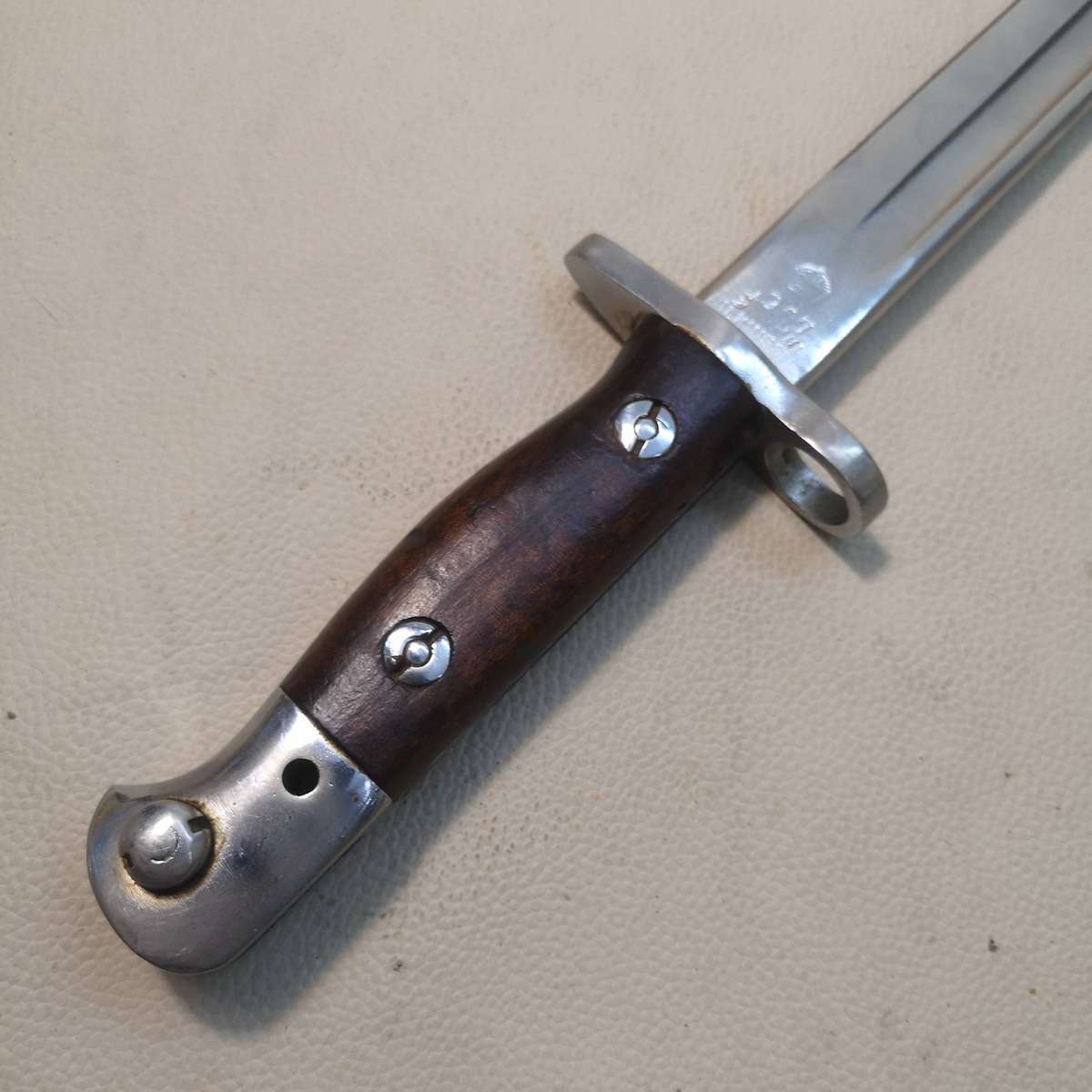 Magnificent British WWI P-1907 Enfield Bayonet by SANDERSON dated 1907 - No Scabbard