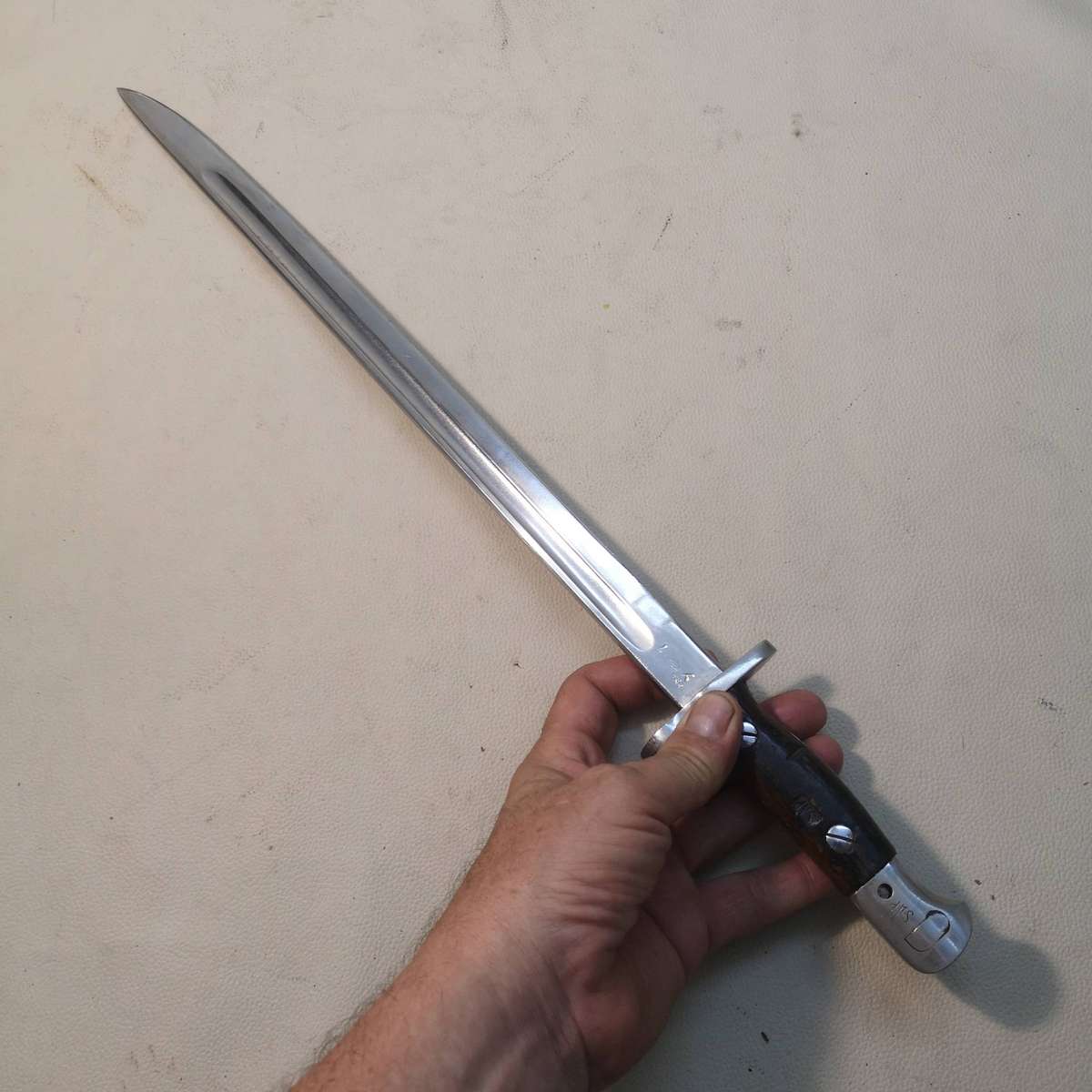 Magnificent British WWI P-1907 Enfield Bayonet by SANDERSON dated 1907 - No Scabbard