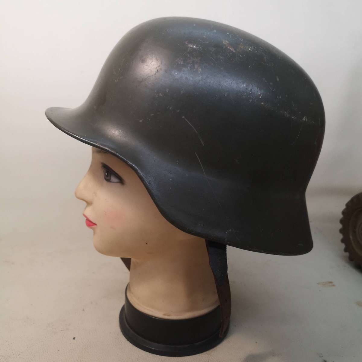 GERMAN M53 POLICE (BGS or Bundesgrenzschutz) STAHLHELM (STEEL HELMET) FROM THE 1950S SIMILAR TO WW2