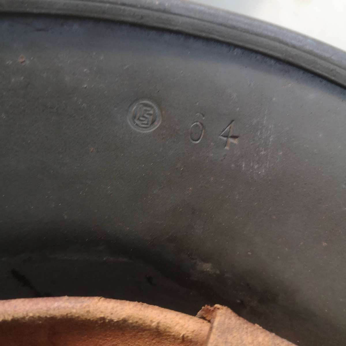 GERMAN M53 POLICE (BGS or Bundesgrenzschutz) STAHLHELM (STEEL HELMET) FROM THE 1950S SIMILAR TO WW2