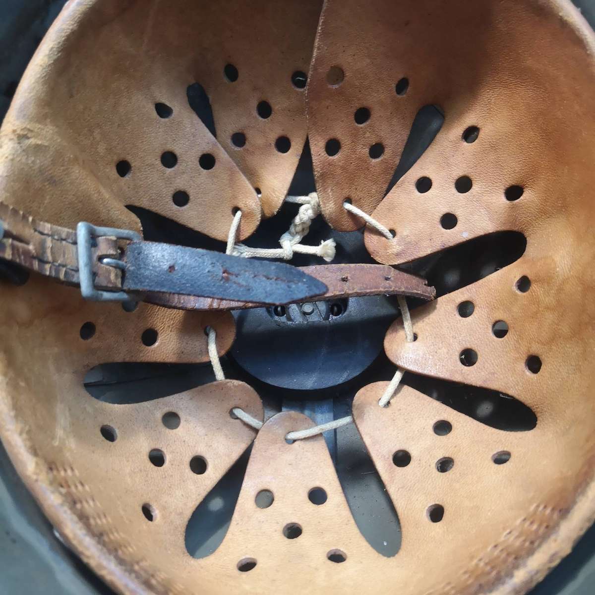 GERMAN M53 POLICE (BGS or Bundesgrenzschutz) STAHLHELM (STEEL HELMET) FROM THE 1950S SIMILAR TO WW2