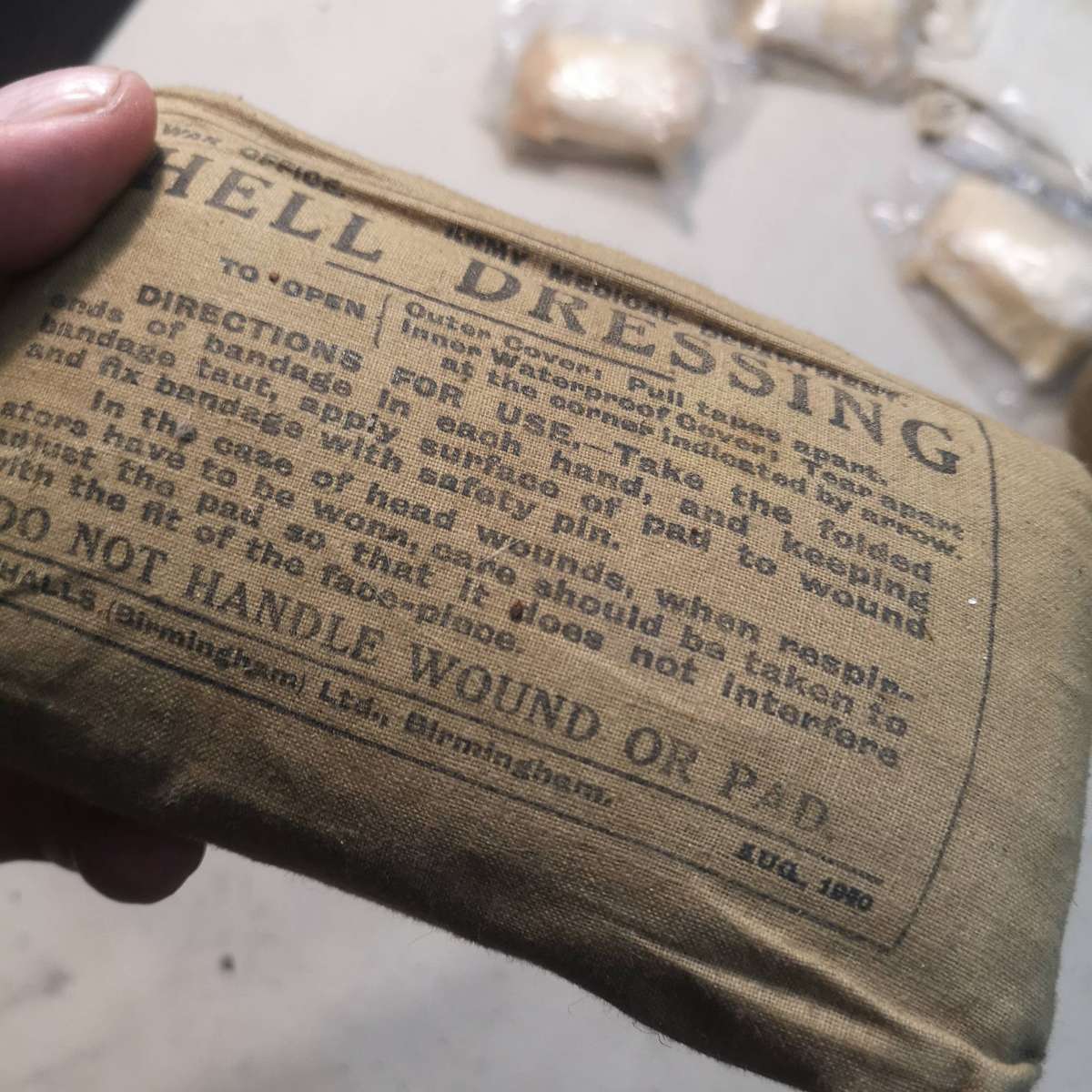 Rare Authentic Original WW2 British Army Medic dressing bag 1940 with Medical Contends