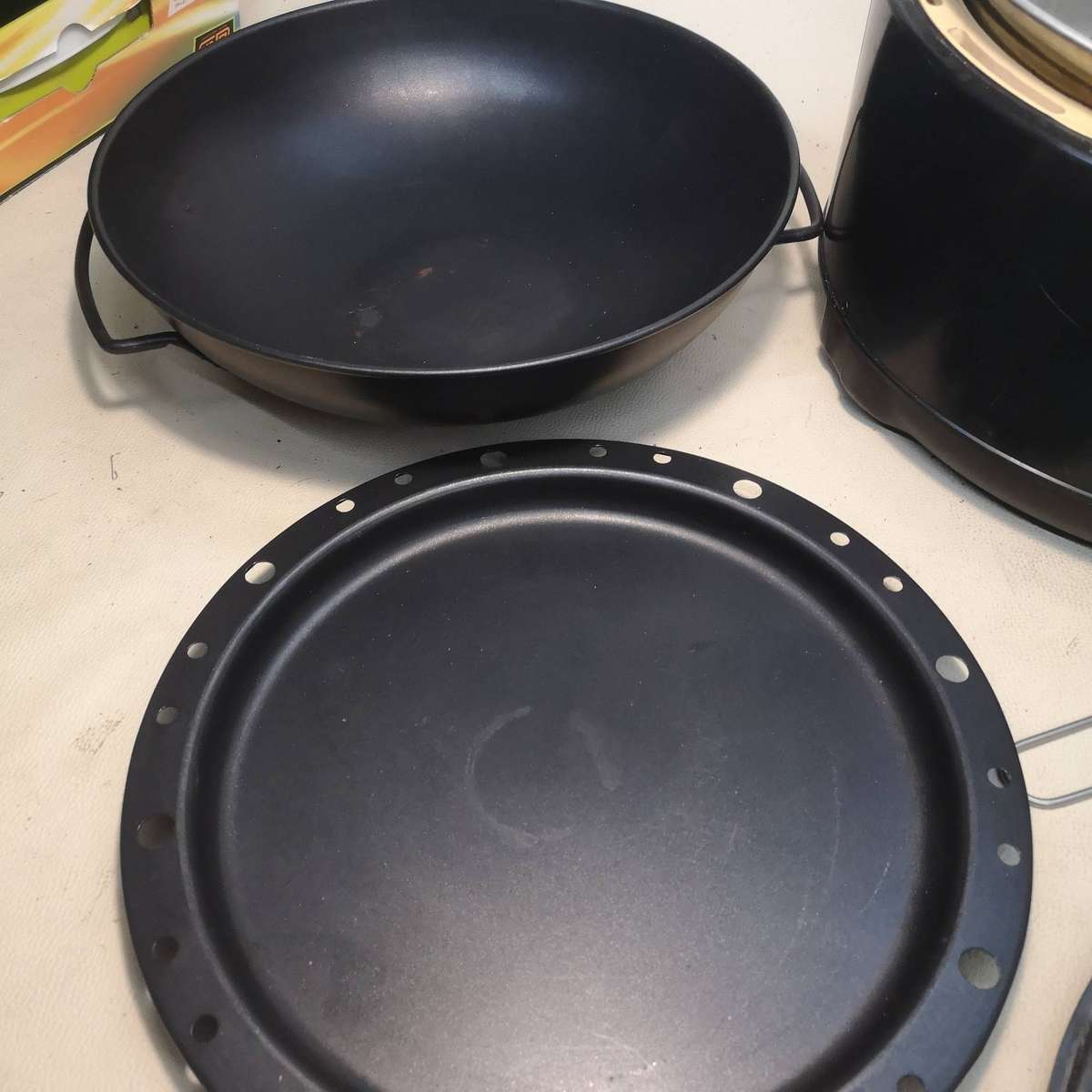 Cobb Portable Grill and a Frying Pan and Wok Set for the Grill