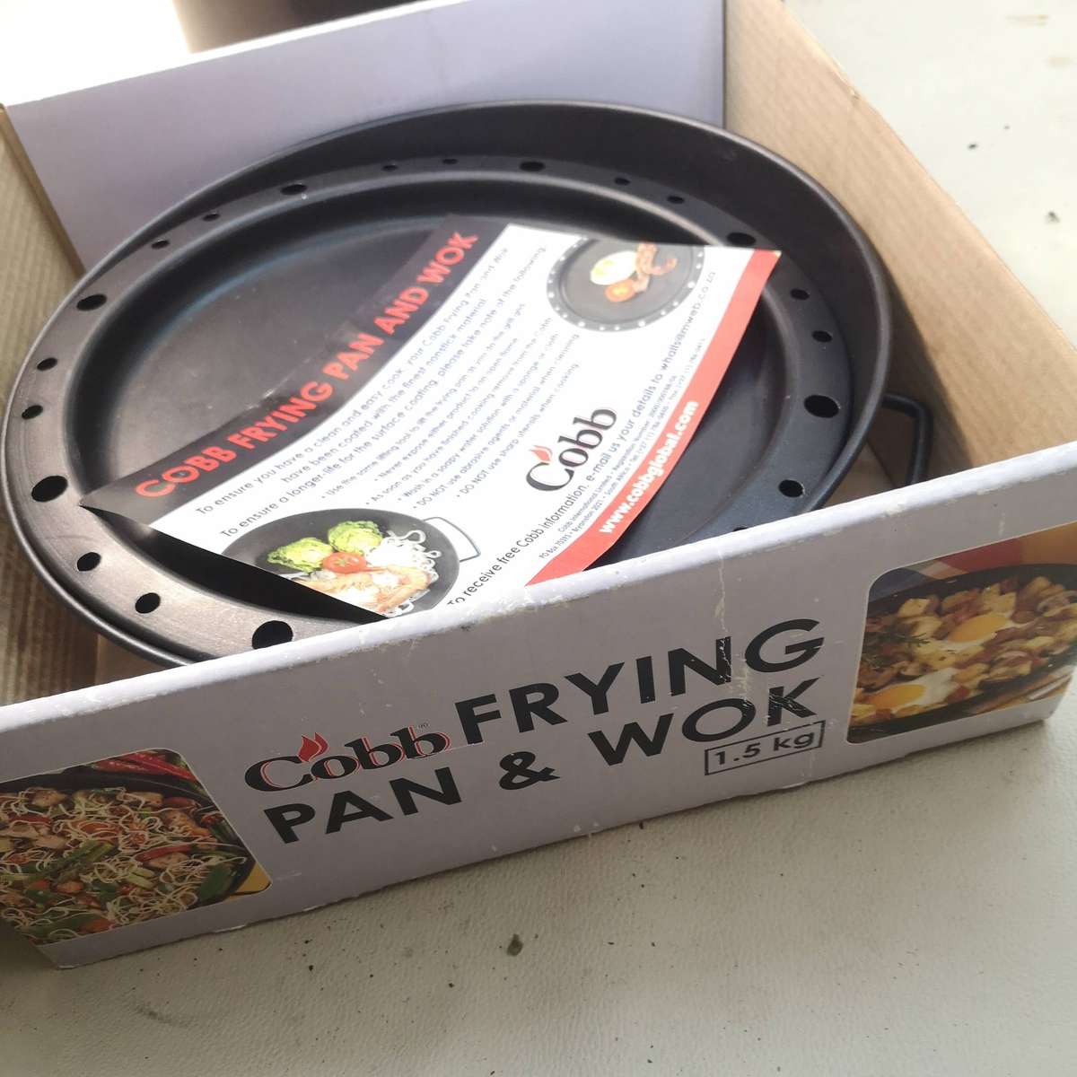 Cobb Portable Grill and a Frying Pan and Wok Set for the Grill